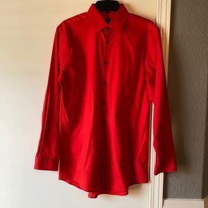 Red button up